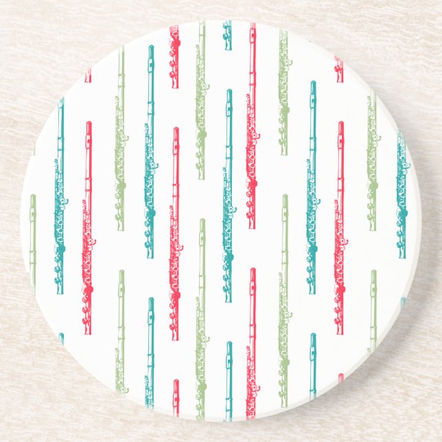Posavasos De Arenisca Flútas multicolores (Frente)