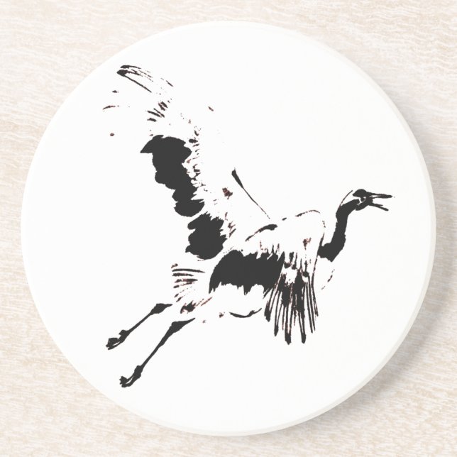 Posavasos De Arenisca Flying Crane Coaster (Frente)