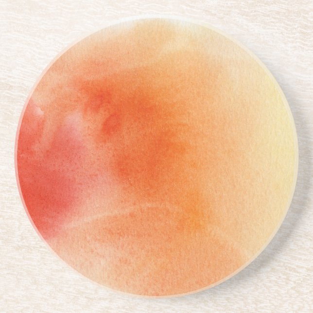 Posavasos De Arenisca Fondo pintado a mano 15 de la acuarela abstracta (Frente)