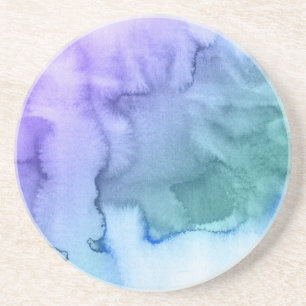 Posavasos De Arenisca Fondo pintado a mano 6 de la acuarela abstracta