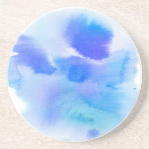 Posavasos De Arenisca Fondo pintado a mano de la acuarela abstracta