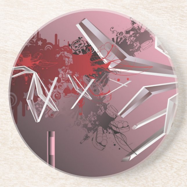 Posavasos De Arenisca Fondos del diseño (Frente)