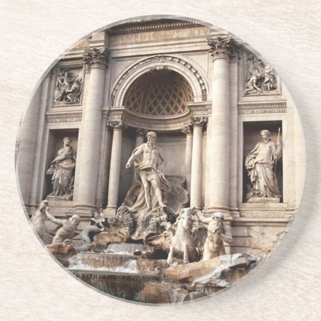 Posavasos De Arenisca Fontana de Trevi Roma Viaje (Frente)