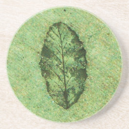 Posavasos De Arenisca Fósil de hoja verde