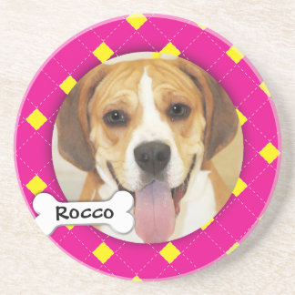 Posavasos De Arenisca Foto personalizada del perro de Argyle