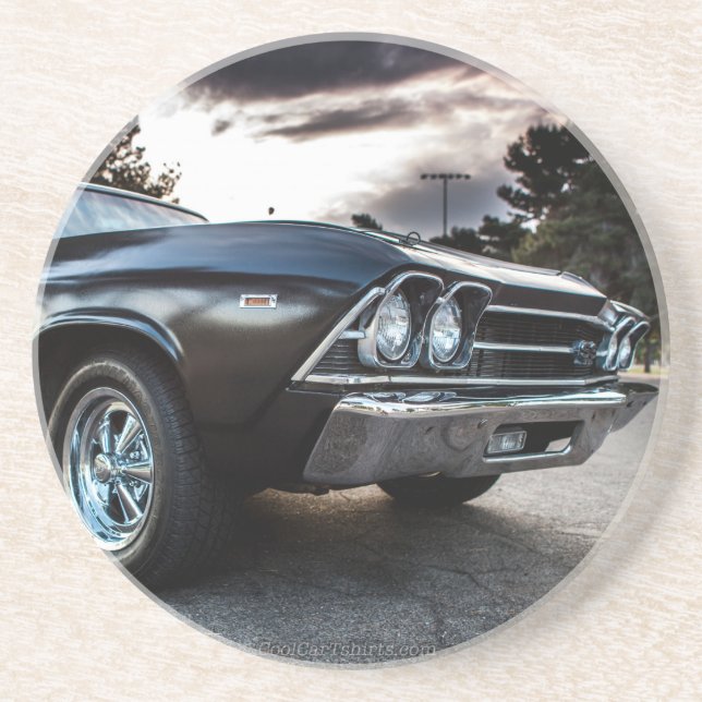 Posavasos De Arenisca Fotografía 1969 de Chevelle (Frente)