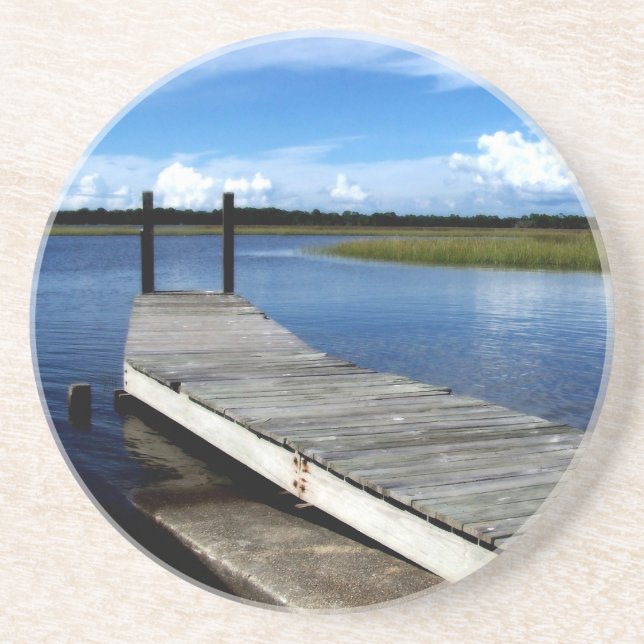 Posavasos De Arenisca Fotografía de la presa de pesca (Frente)