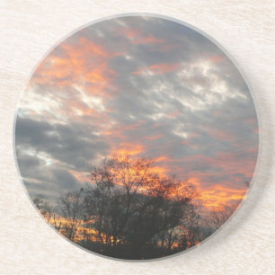 Posavasos De Arenisca Fotografía del paisaje natural del atardecer de in