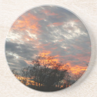Posavasos De Arenisca Fotografía del paisaje natural del atardecer de in