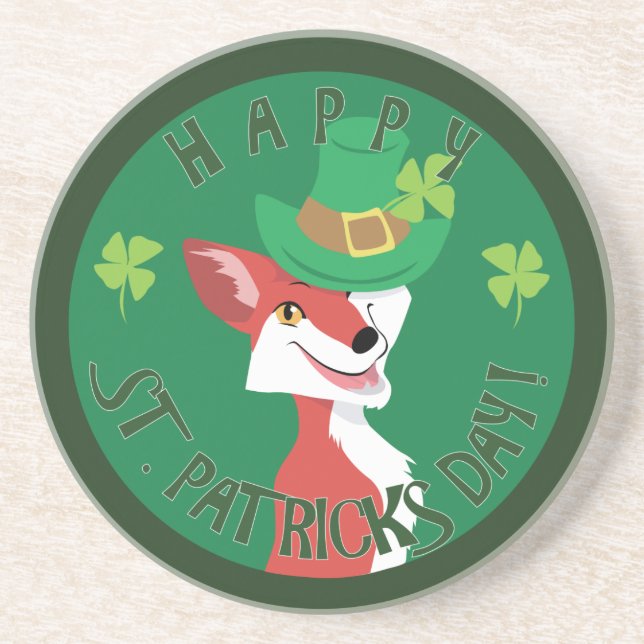 Posavasos De Arenisca Fox de San Patricio (Frente)
