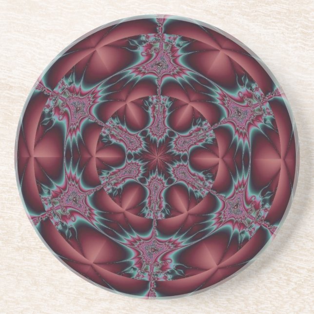 Posavasos De Arenisca Fractal 12 Monstruo (Frente)