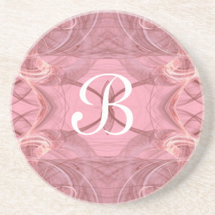 Posavasos De Arenisca Fractal Misc Series-26: escayola rosa: 1 de