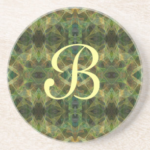 Posavasos De Arenisca Fractal Series-10: montaña rusa: 1 de colores