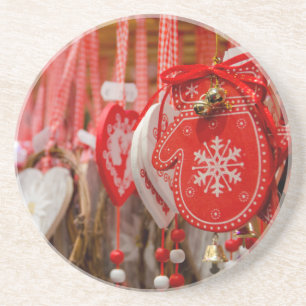 Posavasos De Arenisca Francia, Alsacia, Colmar. Mercado de navidades