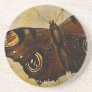 Posavasos De Arenisca Frida Kahlo pintó la mariposa