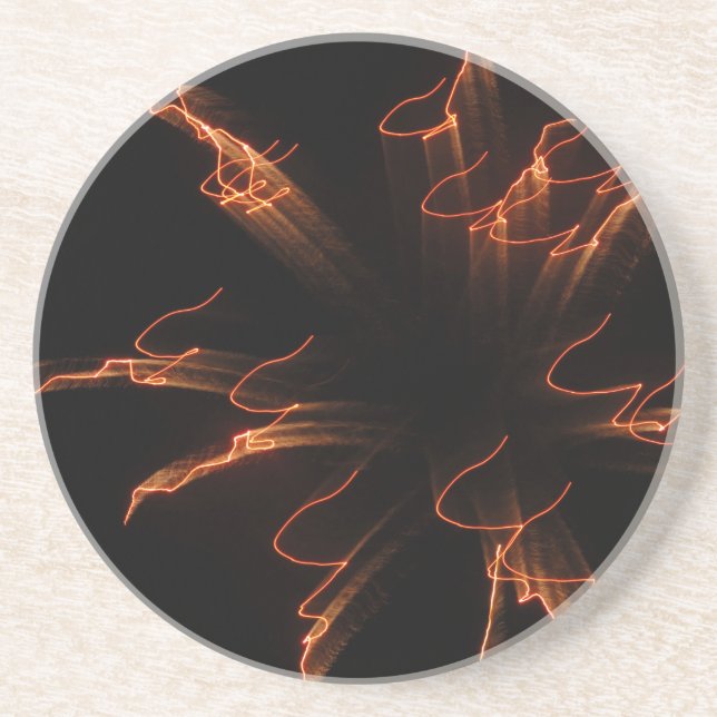 Posavasos De Arenisca Fuegos artificiales 3 (Frente)