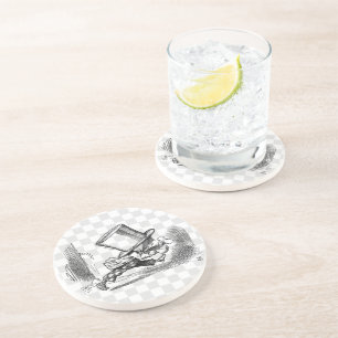 Posavasos De Arenisca Funcionamiento enojado del sombrerero