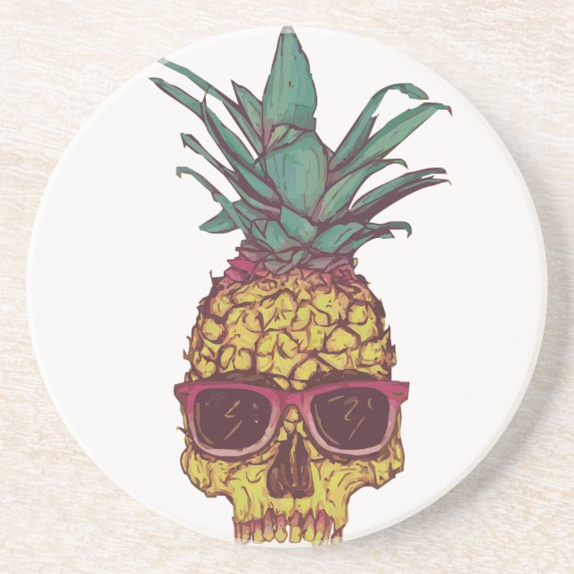 Posavasos De Arenisca Funky Geek Guay Pineapple Punk (Frente)