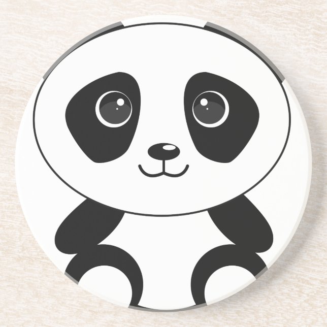Posavasos De Arenisca Funny bear panda bear panda animals (Frente)