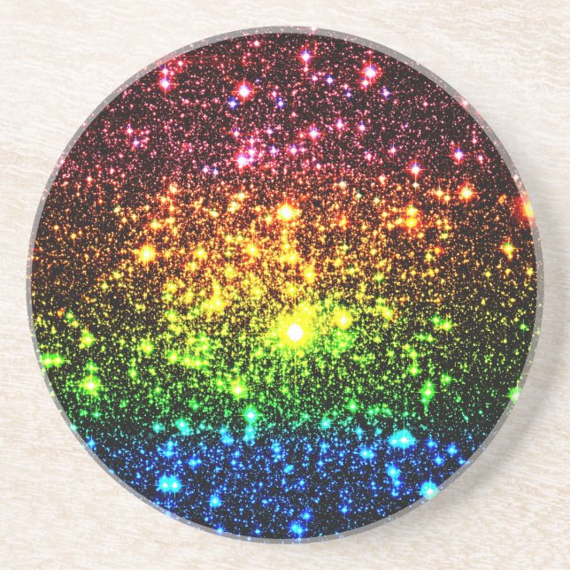 Posavasos De Arenisca Galaxia Arcoíris (Frente)