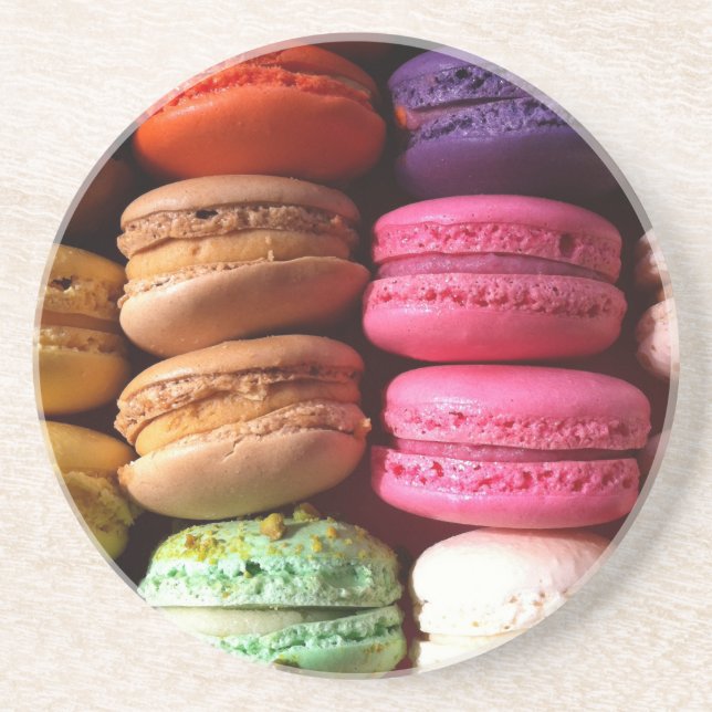 Posavasos De Arenisca galletas de macaron (Frente)