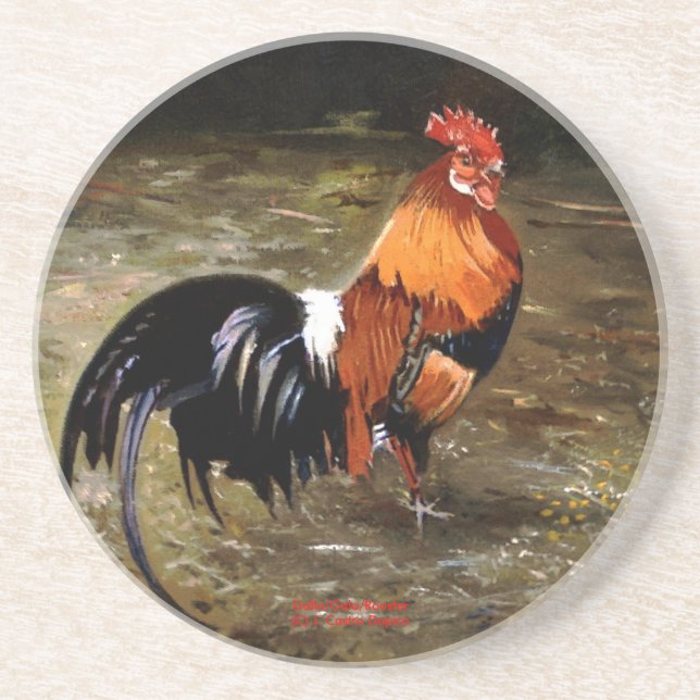 Posavasos De Arenisca Gallo/Galo/Gallo (Frente)