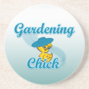 Posavasos De Arenisca Gardening Chick #3