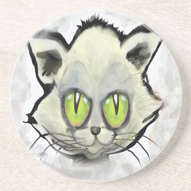 Posavasos De Arenisca Gatito (Frente)