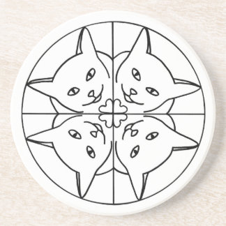 Posavasos De Arenisca Gato Lover Kaleidoscope Gatos Corazones