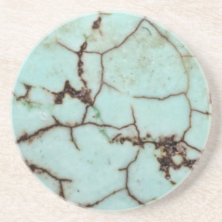 Posavasos De Arenisca Gemstone Series - Turquesa Crackeado