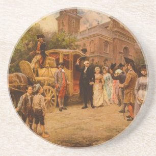 Posavasos De Arenisca General Washington en la Iglesia de Cristo Domingo