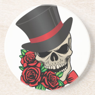 Posavasos De Arenisca Gentleman Skull