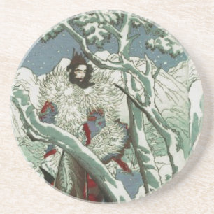 Posavasos De Arenisca Gentoku Visitando Komei en la nieve (1:3)