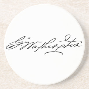 Posavasos De Arenisca George Washington Signature