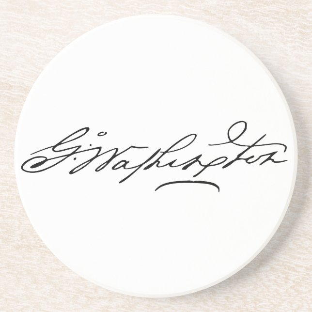 Posavasos De Arenisca George Washington Signature (Frente)