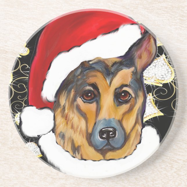 POSAVASOS DE ARENISCA GERMAN SHEPHERD (Frente)