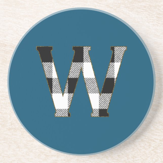 Posavasos De Arenisca Gingham Check W (Frente)