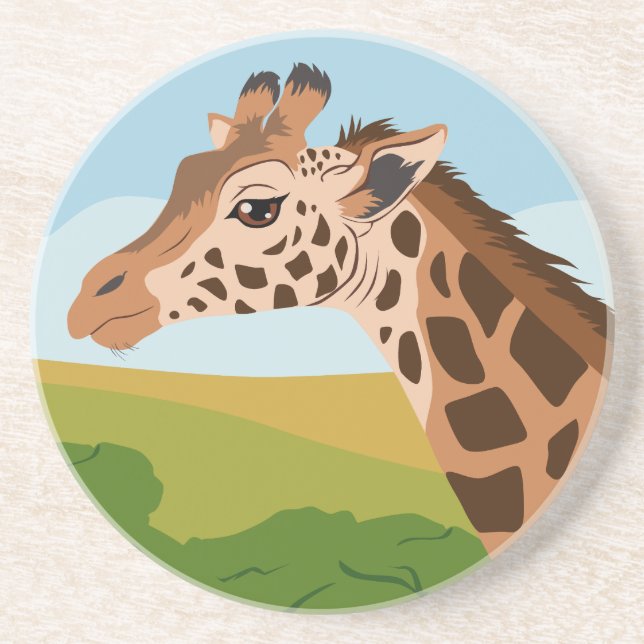 Posavasos De Arenisca Giraffe (Frente)