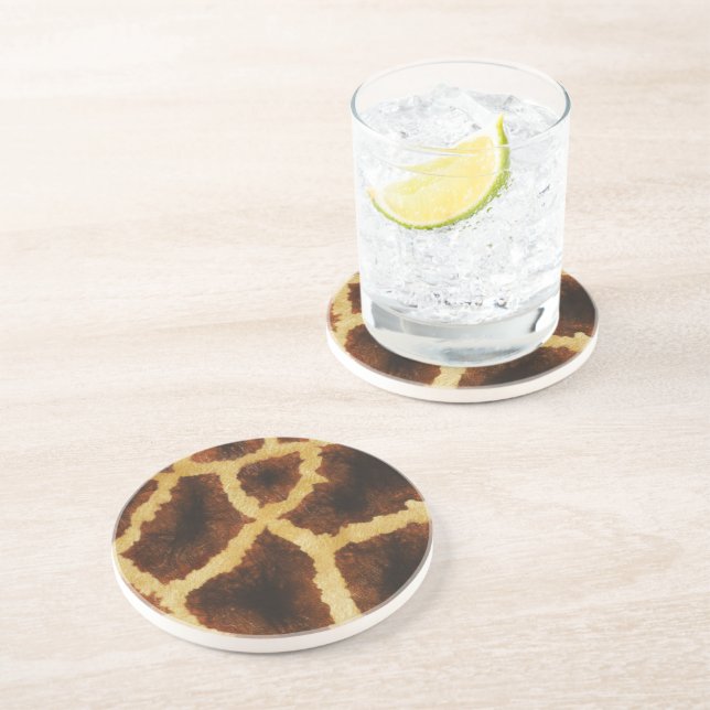 Posavasos De Arenisca Giraffe Skin Coaster (Lado)