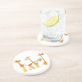 Posavasos De Arenisca Giraffes personalizados: La montaña rusa de rebaño