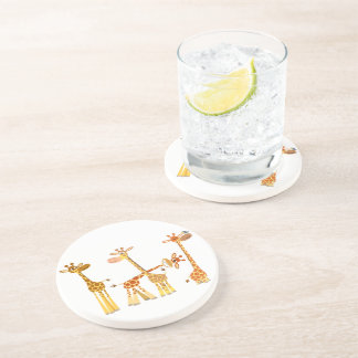 Posavasos De Arenisca Giraffes personalizados: La montaña rusa de rebaño