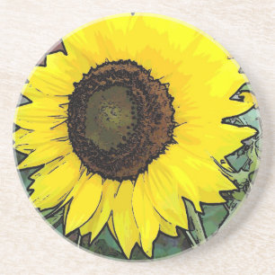 Posavasos De Arenisca Girasol amarillo