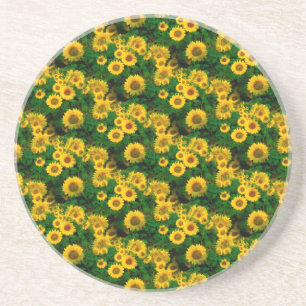 Posavasos De Arenisca girasoles amarillos