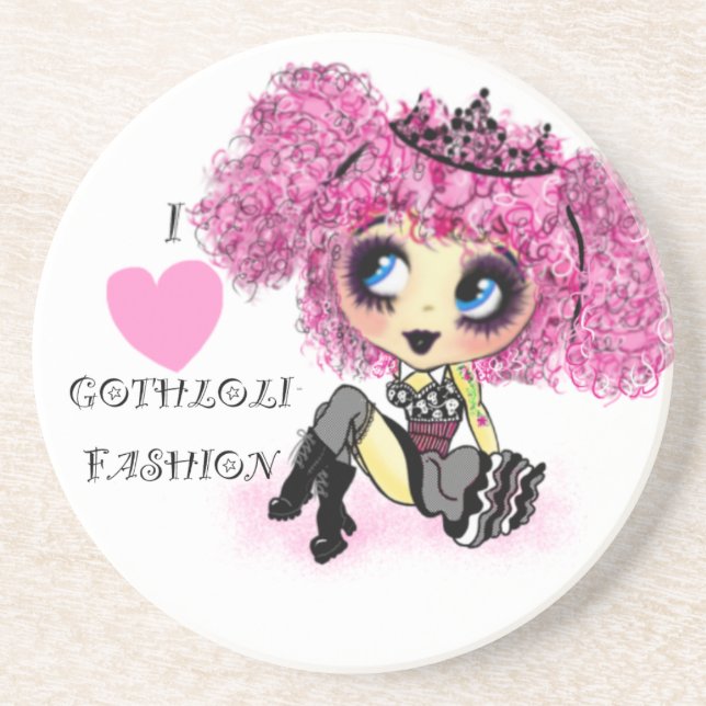 Posavasos De Arenisca Girly Gifts Harajuku estilo Chica (Frente)