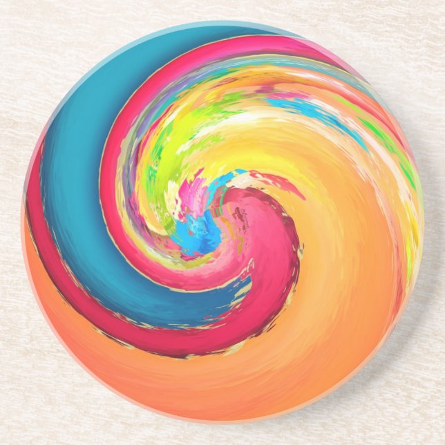 Posavasos De Arenisca Giro de color (Frente)