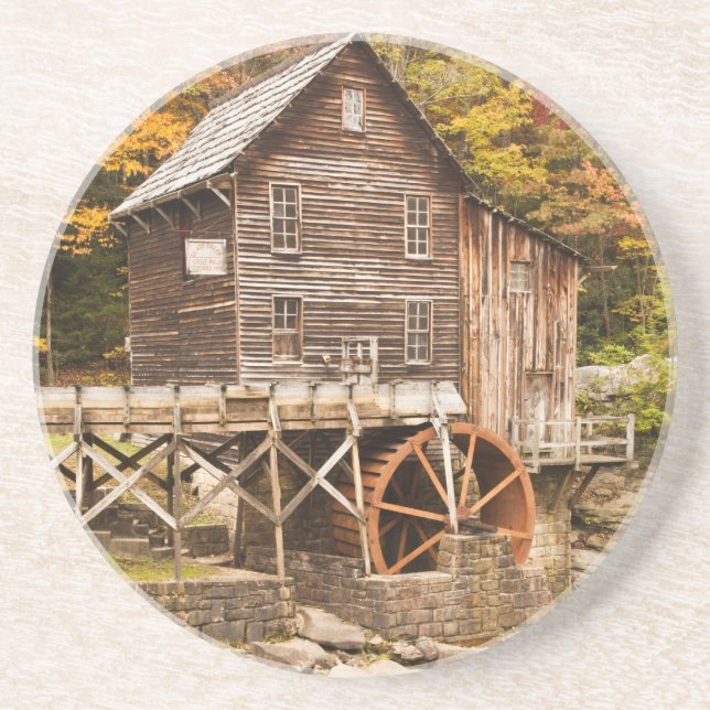 Posavasos De Arenisca Glade Creek Grist Mill, Parque Estatal Babcock, 2 (Frente)