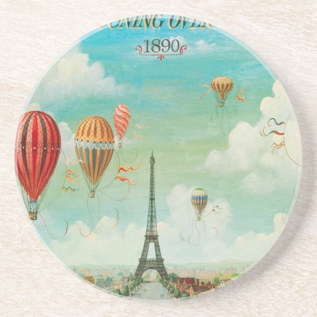 Posavasos De Arenisca Globalización sobre París (Frente)