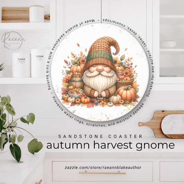 Posavasos de arenisca Gnome Cosecha de Otoño (Subido por el creador)