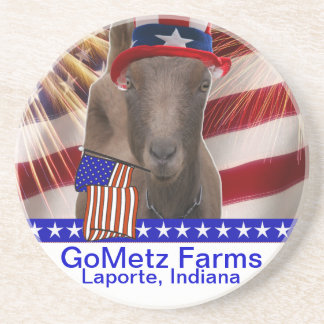 Posavasos De Arenisca GoMetz cultiva Laporte, CABRA PATRIÓTICA de
