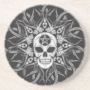 Posavasos De Arenisca Gótico Skull